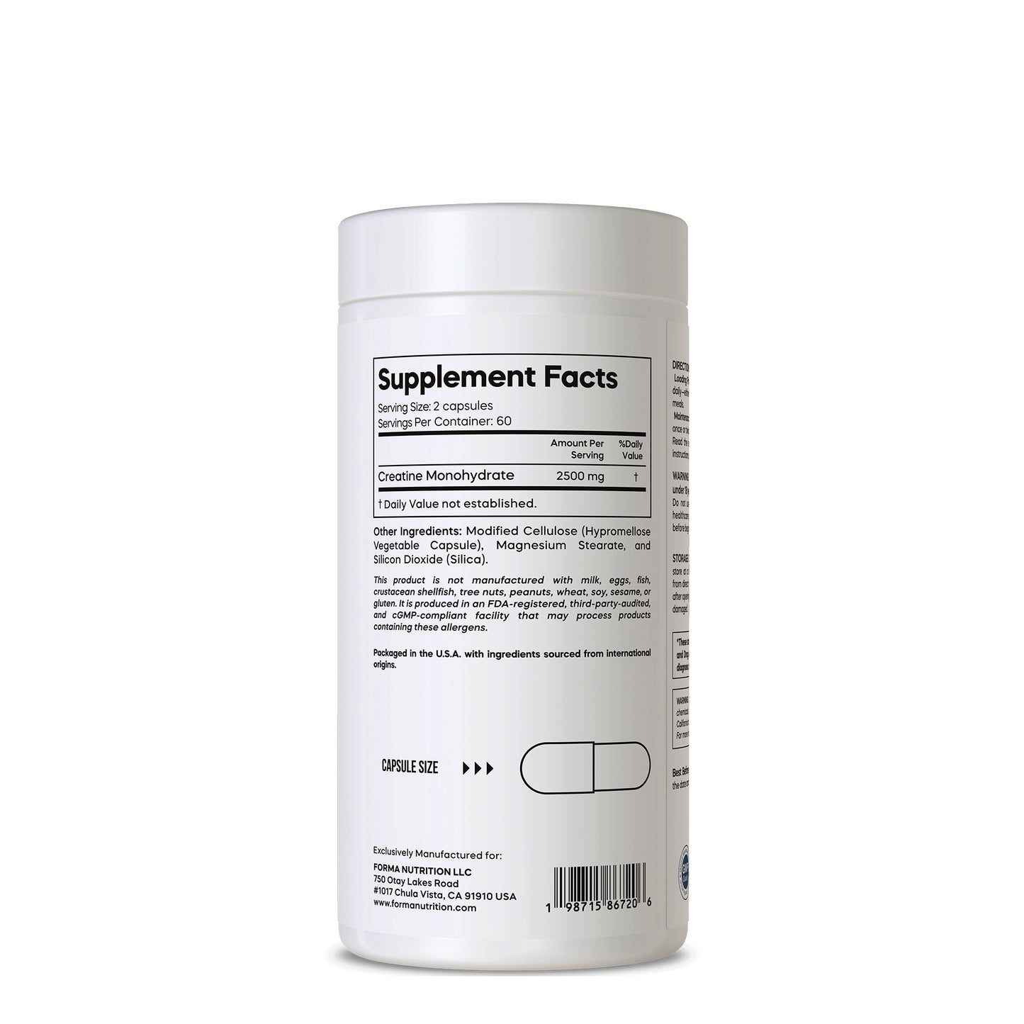 FORMA NUTRITION Advanced Creatine 120 Capsules